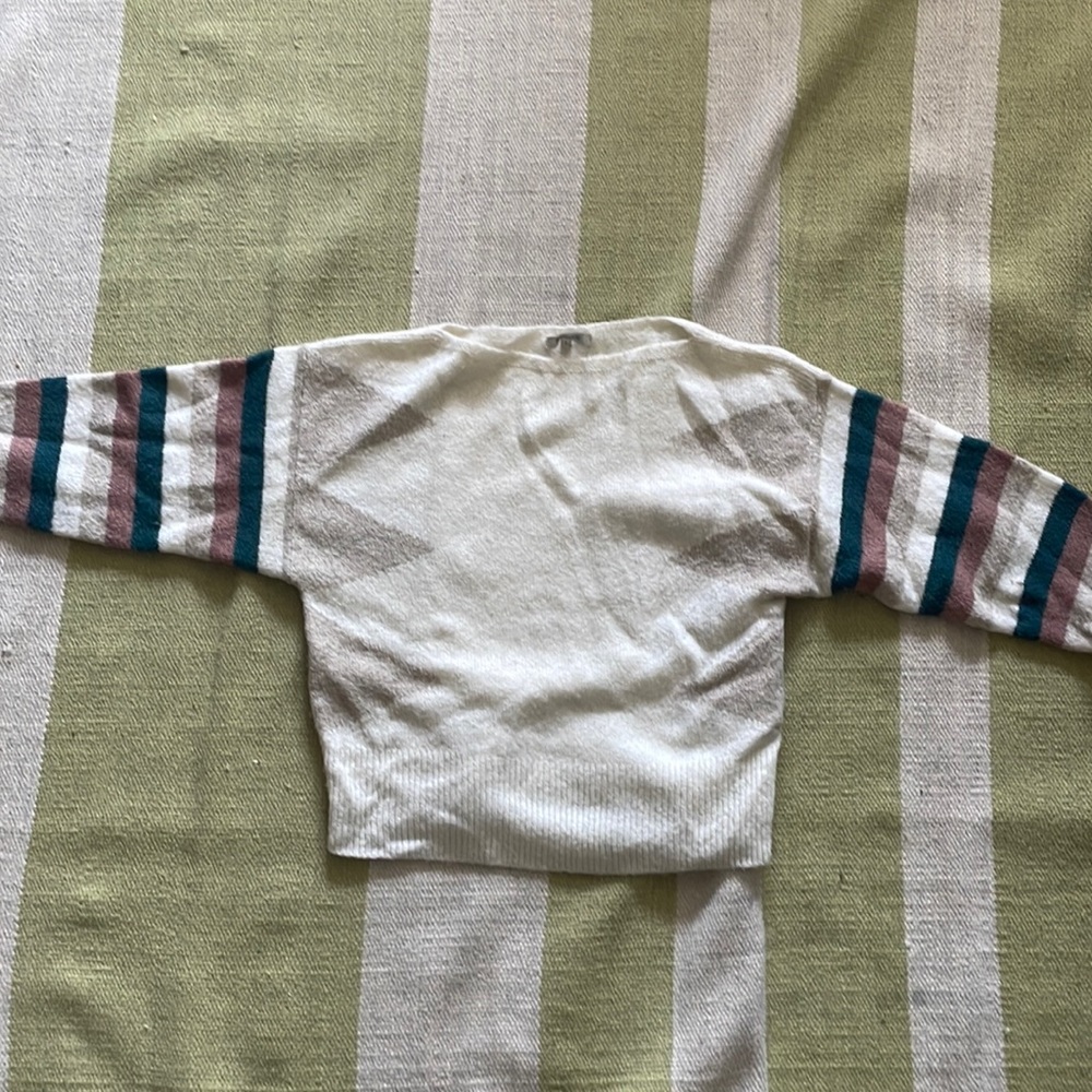 Elegant Madewell striped sleeve sweater
